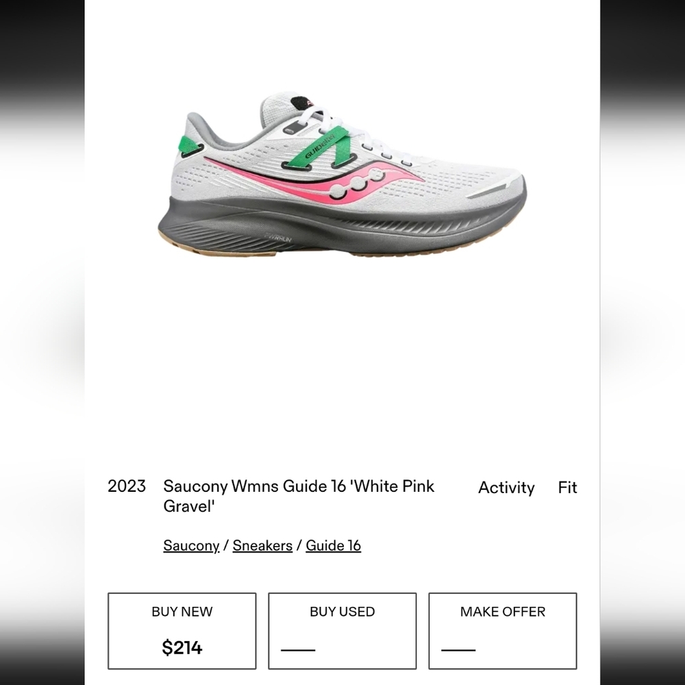 Saucony Women's White and Pink Running Shoes - Picture 3 of 3